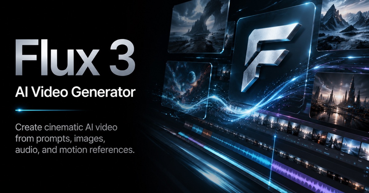 Flux 3 AI Video Generator screenshot